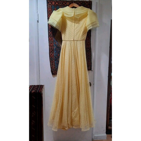 Rose Taft Vintage Couture Fashions Yellow Ball Gown Pageant Dress WORN ONCE EUC - Picture 2 of 7